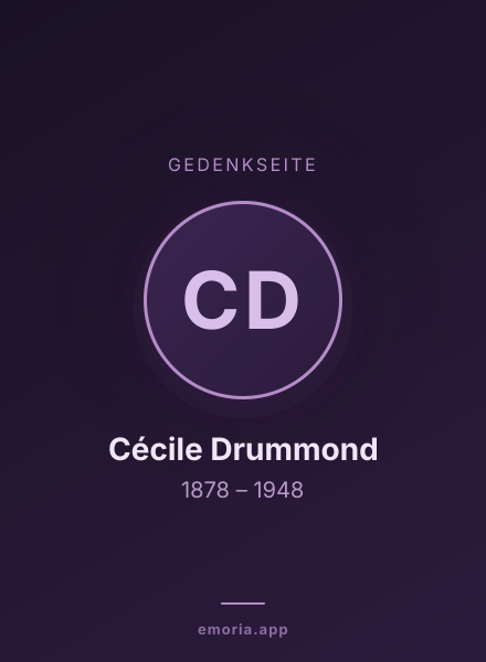 Gedenkportrait von Cécile Drummond