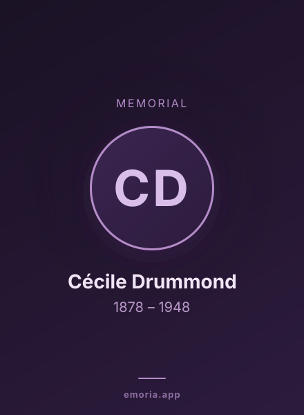 Memorial portrait of Cécile Drummond