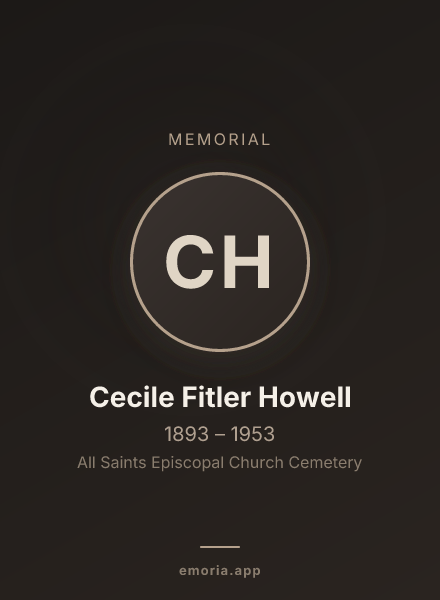 Memorial portrait of Cecile Fitler Howell