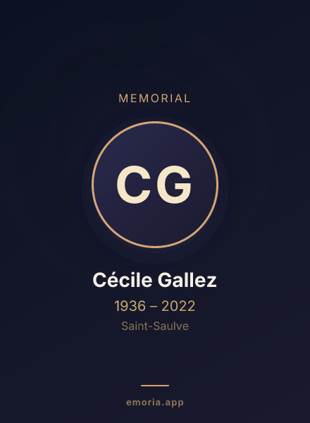 Memorial portrait of Cécile Gallez