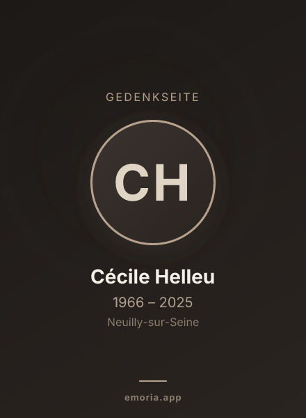Gedenkportrait von Cécile Helleu