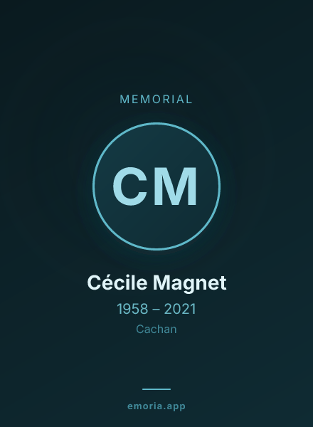 Memorial portrait of Cécile Magnet