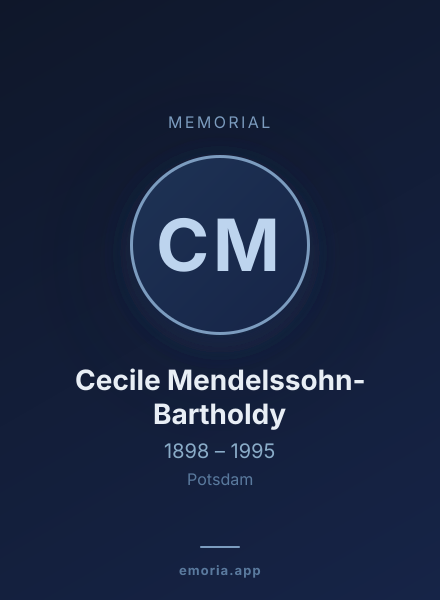 Memorial portrait of Cecile Mendelssohn-Bartholdy