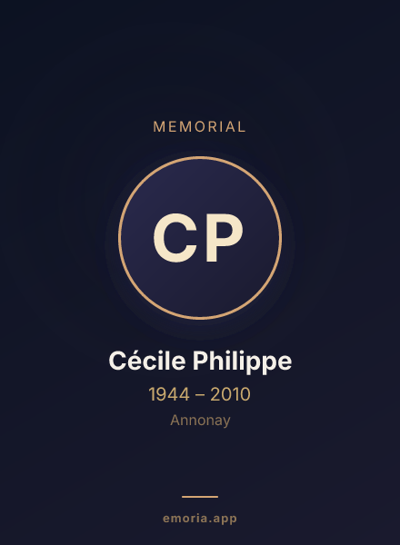 Memorial portrait of Cécile Philippe