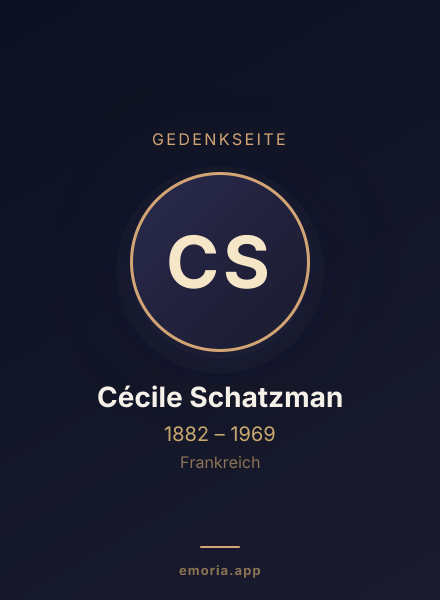 Gedenkportrait von Cécile Schatzman