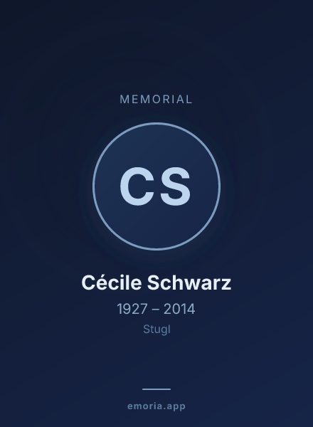 Memorial portrait of Cécile Schwarz