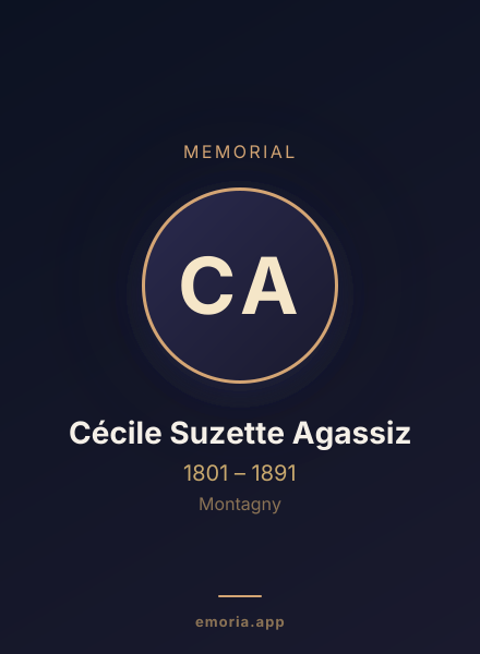Memorial portrait of Cécile Suzette Agassiz