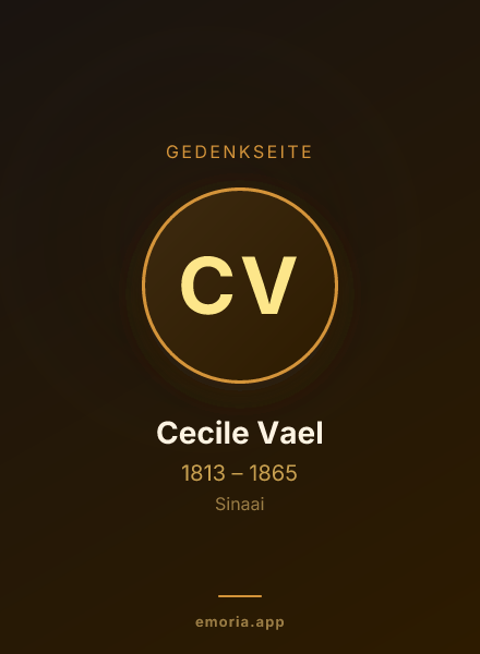 Gedenkportrait von Cecile Vael