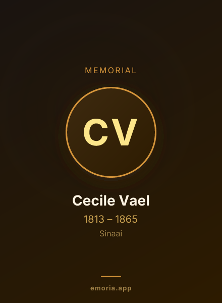 Memorial portrait of Cecile Vael