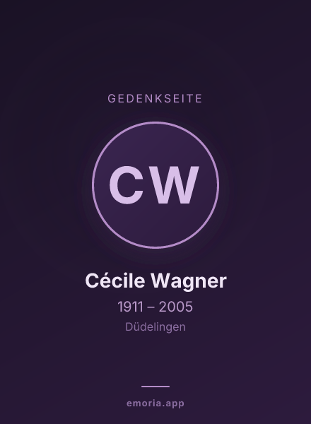 Gedenkportrait von Cécile Wagner