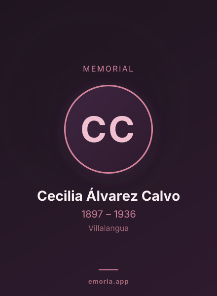 Memorial portrait of Cecilia Álvarez Calvo