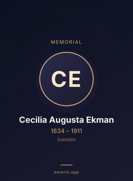 Memorial portrait of Cecilia Augusta Ekman