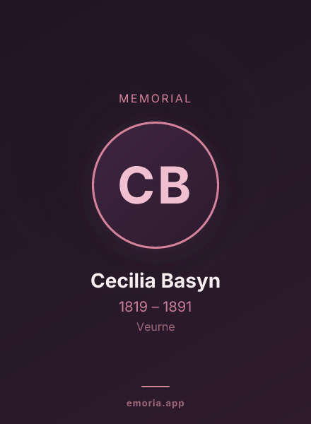 Memorial portrait of Cecilia Basyn