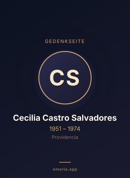 Gedenkportrait von Cecilia Castro Salvadores