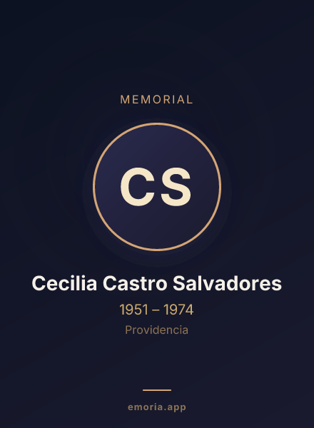 Memorial portrait of Cecilia Castro Salvadores