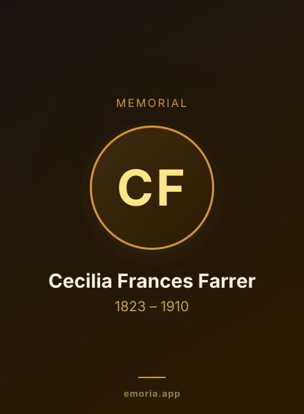 Memorial portrait of Cecilia Frances Farrer