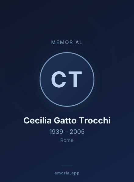 Memorial portrait of Cecilia Gatto Trocchi