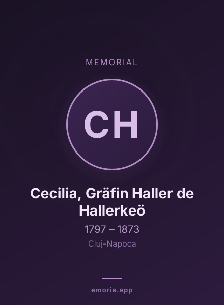 Memorial portrait of Cecilia, Gräfin Haller de Hallerkeö