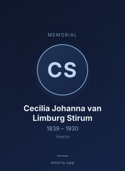 Memorial portrait of Cecilia Johanna van Limburg Stirum