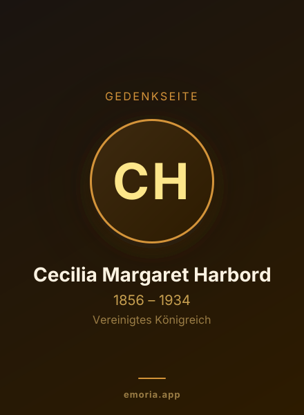 Gedenkportrait von Cecilia Margaret Harbord