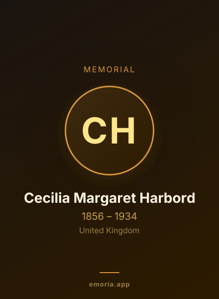 Memorial portrait of Cecilia Margaret Harbord