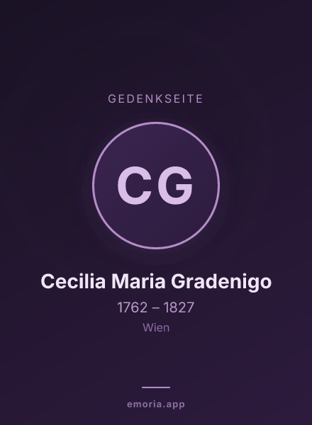 Gedenkportrait von Cecilia Maria Gradenigo