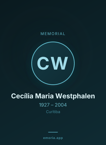 Memorial portrait of Cecília Maria Westphalen