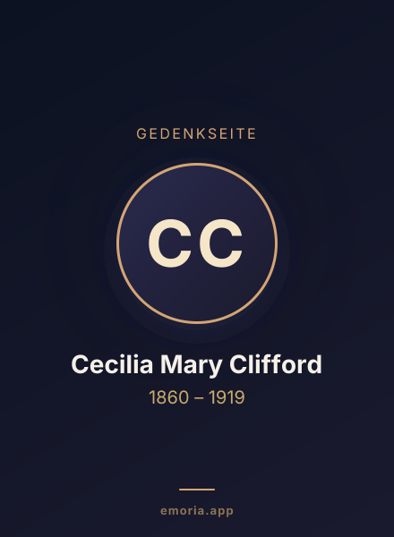 Gedenkportrait von Cecilia Mary Clifford