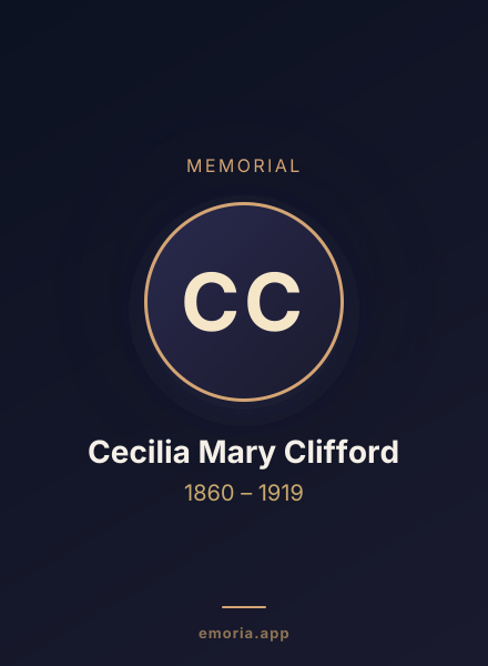 Memorial portrait of Cecilia Mary Clifford