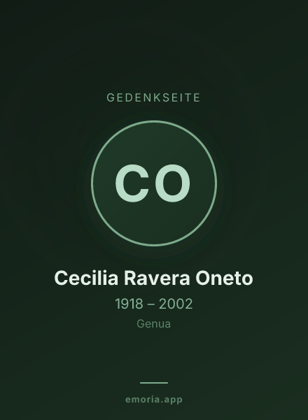 Gedenkportrait von Cecilia Ravera Oneto