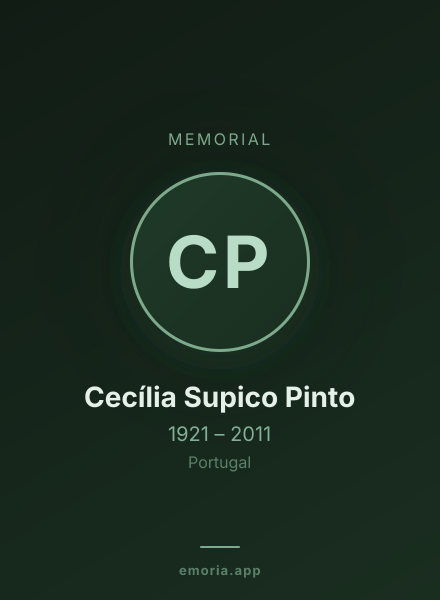 Memorial portrait of Cecília Supico Pinto