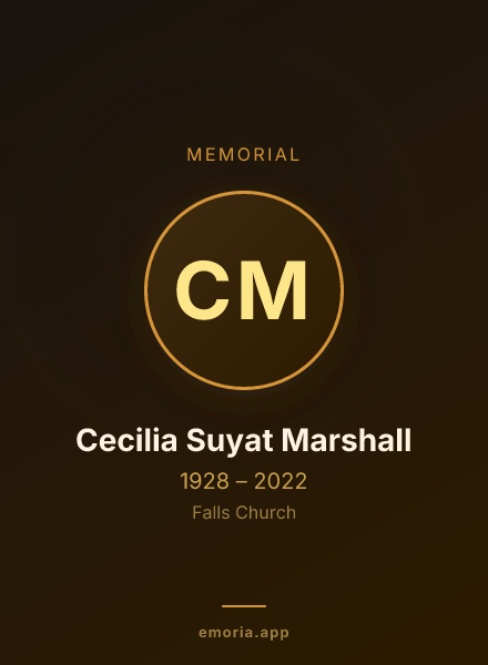 Memorial portrait of Cecilia Suyat Marshall