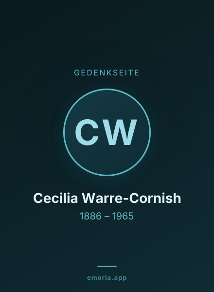 Gedenkportrait von Cecilia Warre-Cornish