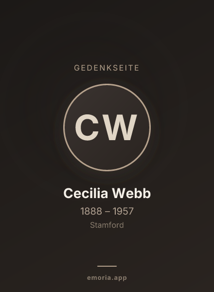 Gedenkportrait von Cecilia Webb