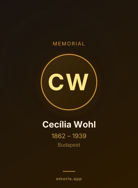 Memorial portrait of Cecília Wohl