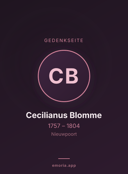 Gedenkportrait von Cecilianus Blomme