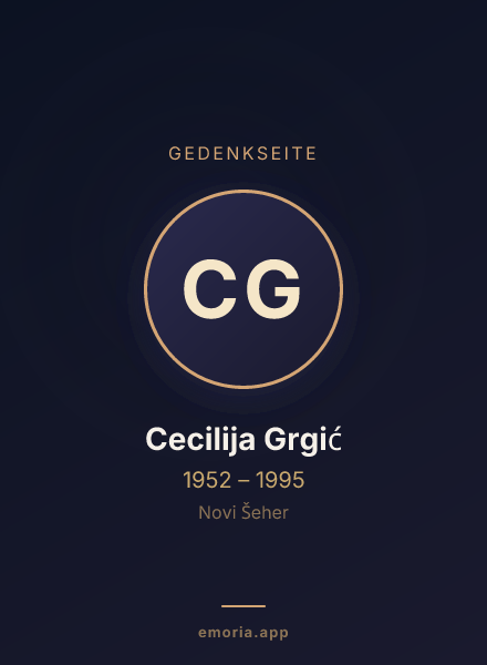 Gedenkportrait von Cecilija Grgić