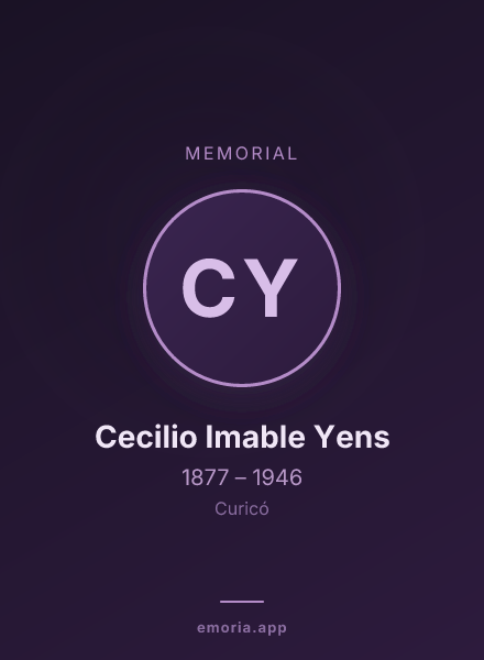 Memorial portrait of Cecilio Imable Yens