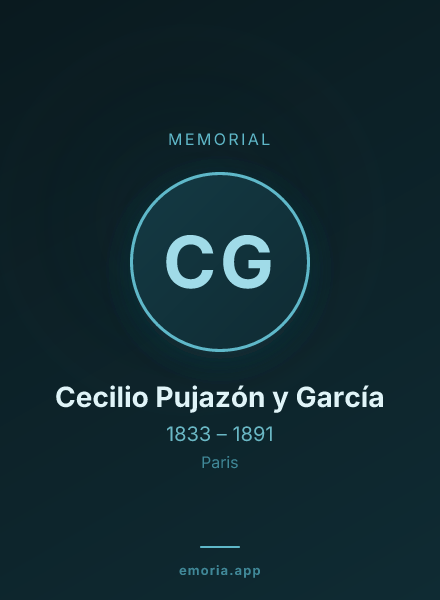 Memorial portrait of Cecilio Pujazón y García