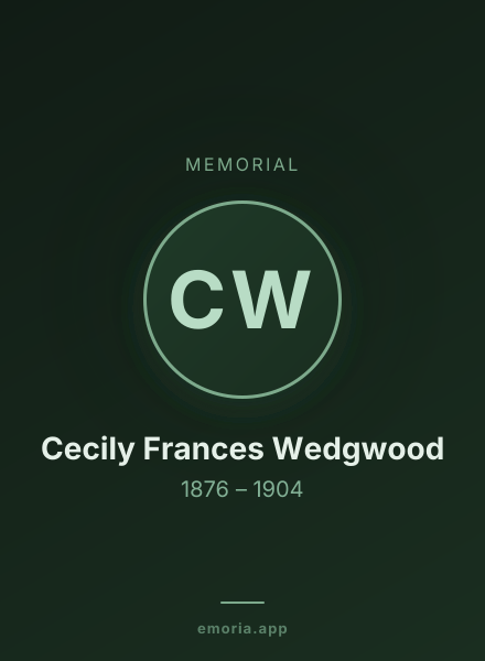 Memorial portrait of Cecily Frances Wedgwood