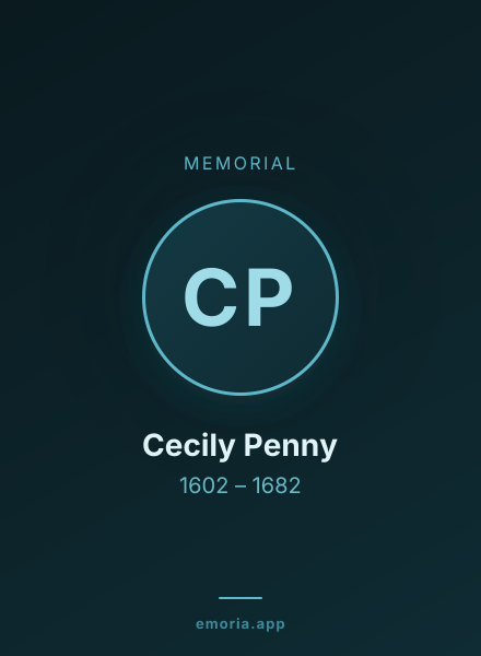 Memorial portrait of Cecily Penny