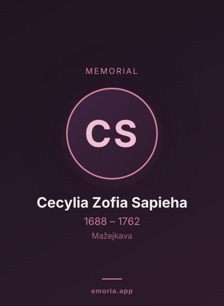 Memorial portrait of Cecylia Zofia Sapieha