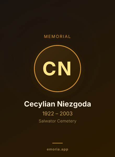Memorial portrait of Cecylian Niezgoda