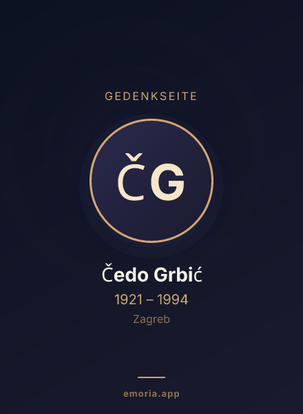 Gedenkportrait von Čedo Grbić