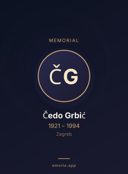 Memorial portrait of Čedo Grbić