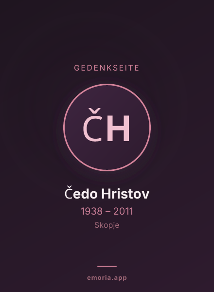 Gedenkportrait von Čedo Hristov