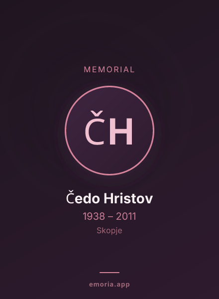 Memorial portrait of Čedo Hristov