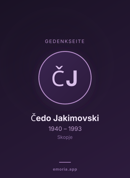Gedenkportrait von Čedo Jakimovski