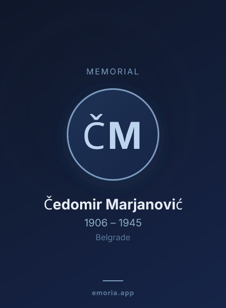 Memorial portrait of Čedomir Marjanović