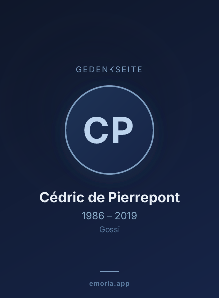 Gedenkportrait von Cédric de Pierrepont